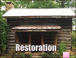 Historic Log Cabin Restoration  Quinby, Virginia